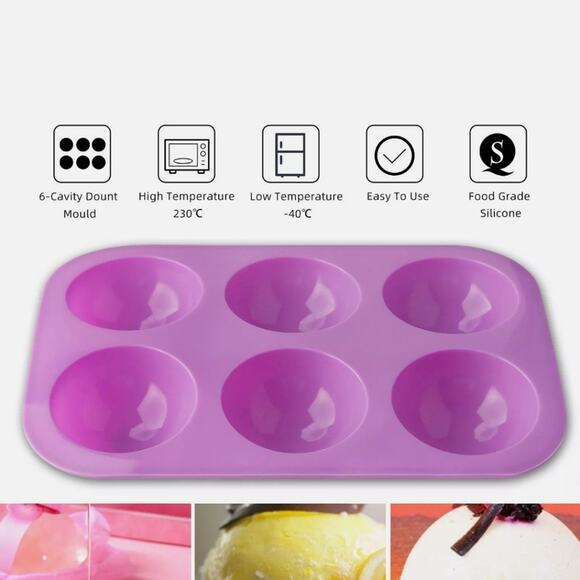 Hot Cocoa Bomb Molds Sphere Baking Molds Hot Chocolate Bomb Molds Silicone Ball - Picture 11 of 12